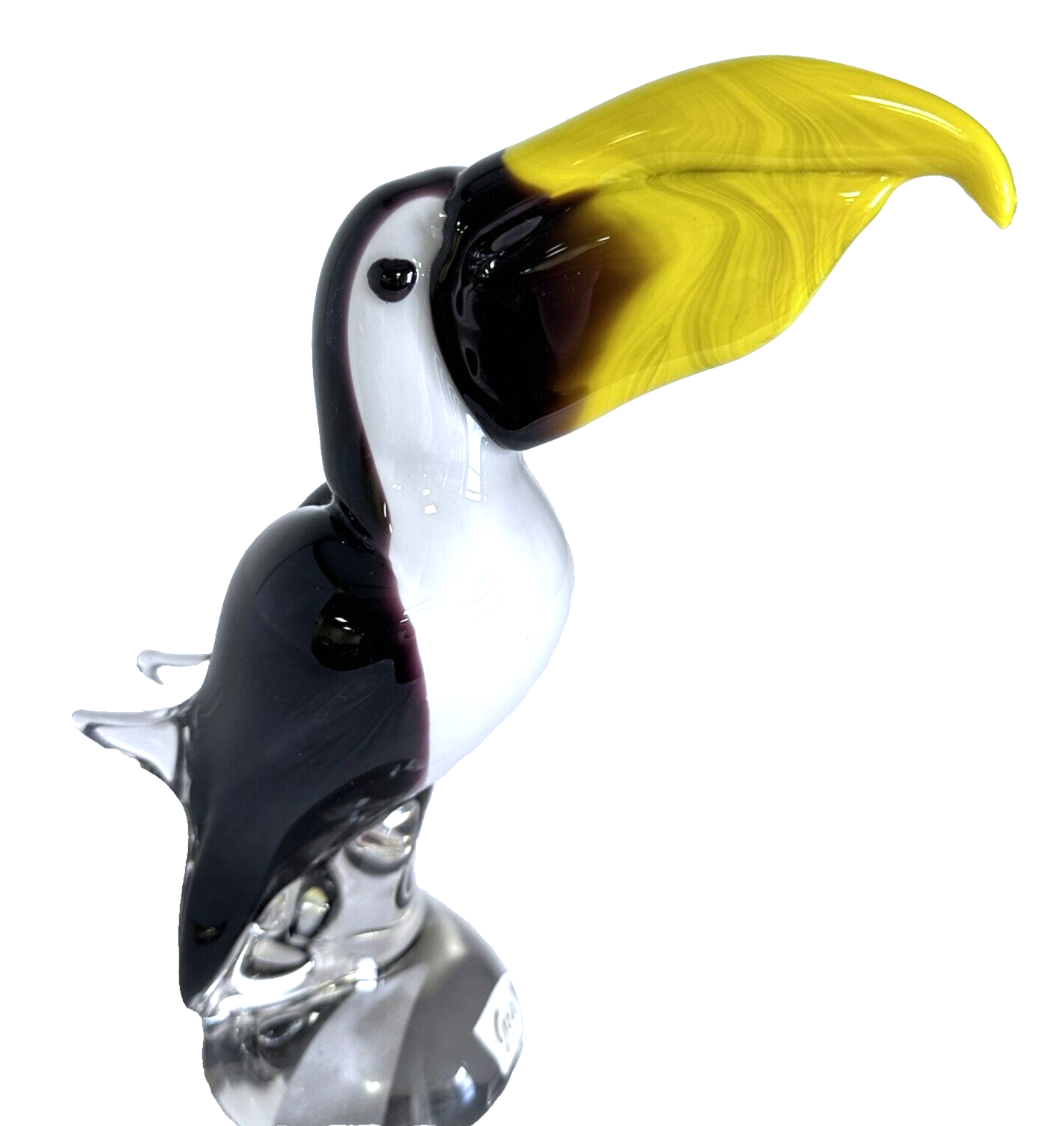 Murano Style Glass Toucan by Gca Art, Glass Decor Glass Figurines