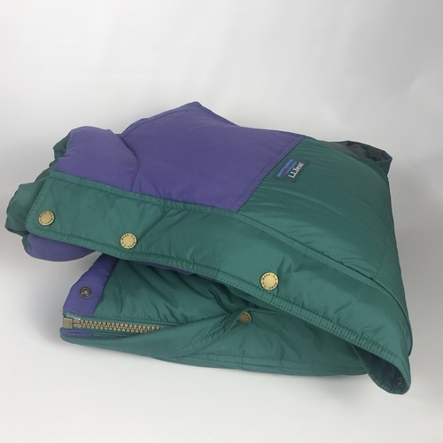 Vintage LL BEAN Down Vest - Mens Size XXL 2XL- Retro Purple/Green Puffer - Picture 16 of 16