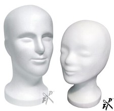 ♥♥♥ Set Styroporkopf SAM & EVE Perückenkopf männlich + weiblich TOP Qualität!