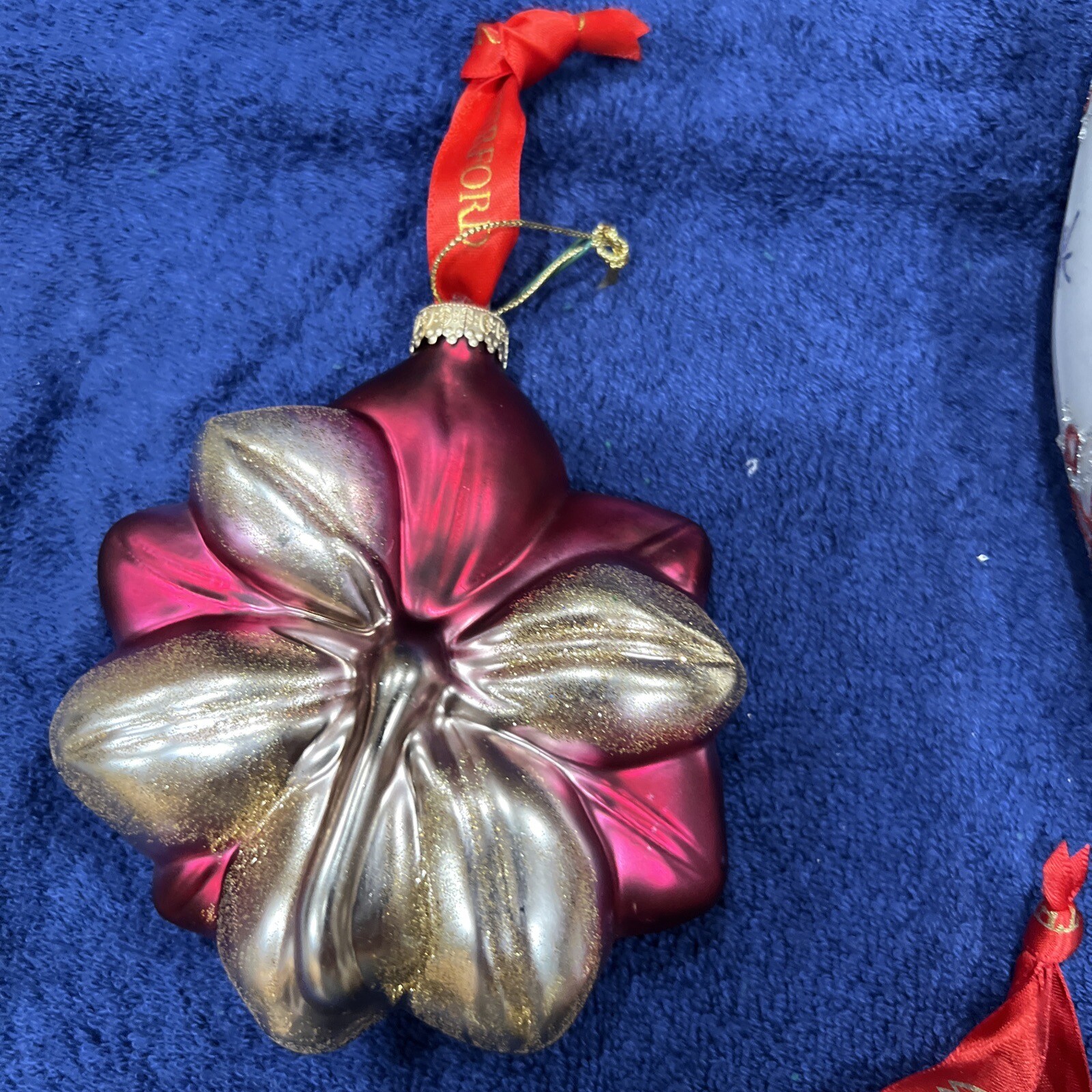 Lot of 5 Waterford Holiday Heirlooms Glass Christmas Ornaments eBay