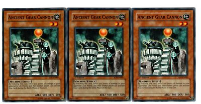 Yugioh- 3X Ancient Gear Cannon - Common - 1st Edition - SOI-EN009 - Near Mint