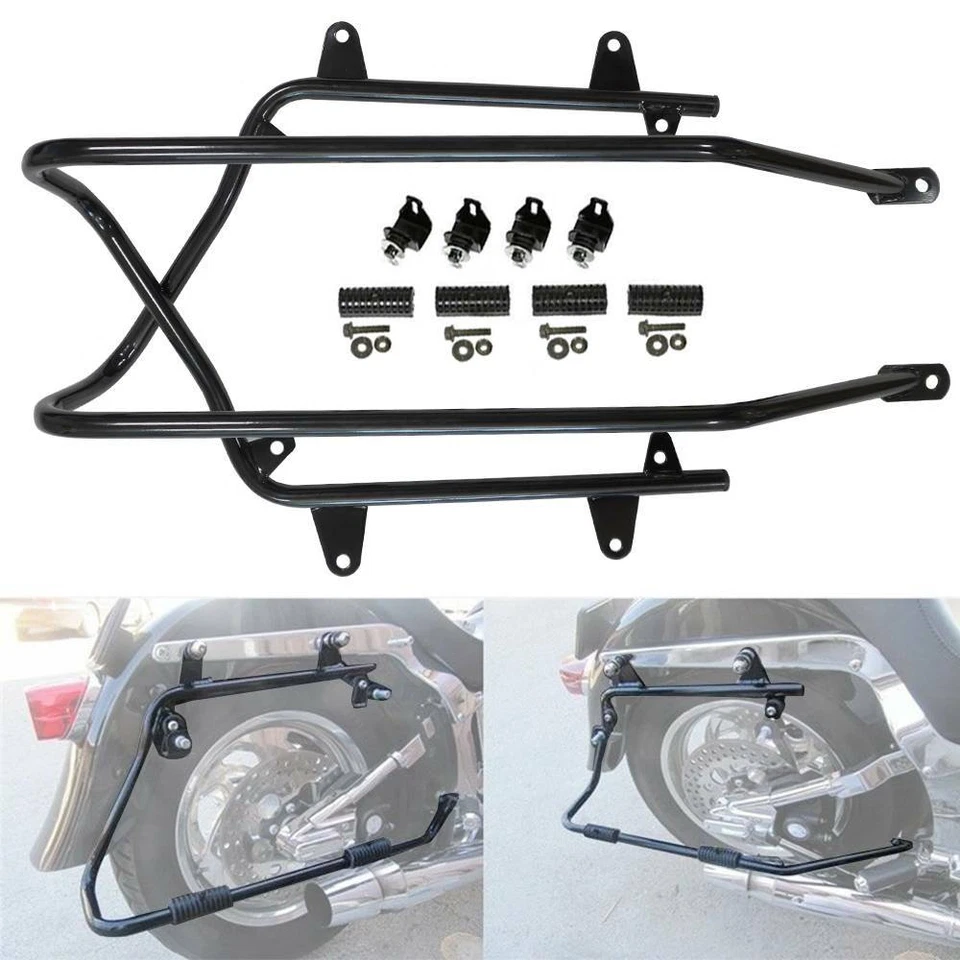 Hard Saddlebags Conversion Bracket Kits For Harley Softail 1986-2013 w/ Hardware - Image 2 of 4