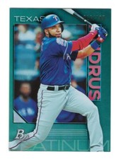 Elvis Andrus /299 2020 Bowman Platinum Teal #34 Baseball Card