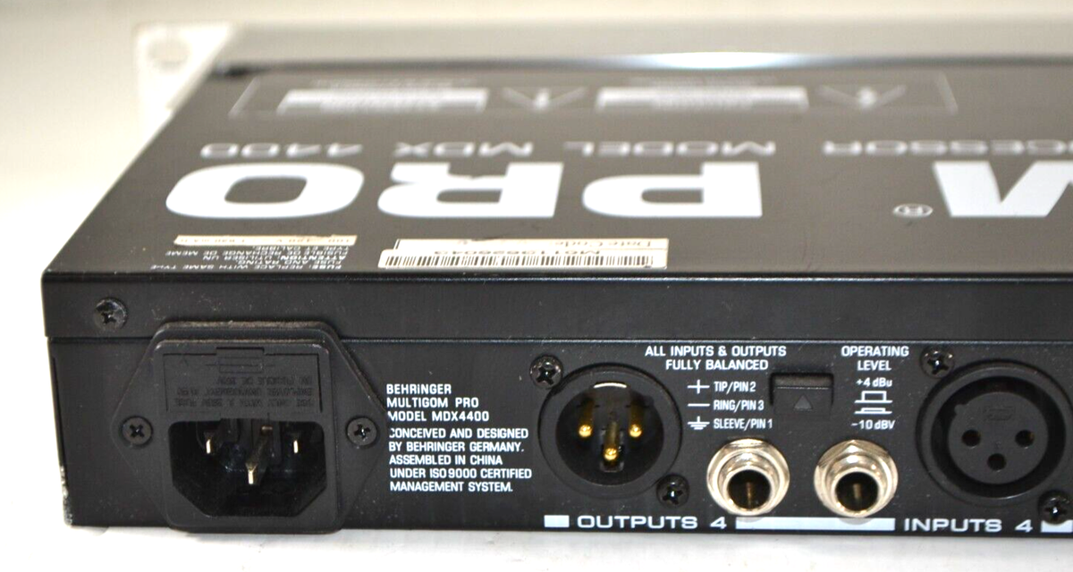 MULTICOM PRO BEHRINGER Audio Interactive Quad Dynamics Processor