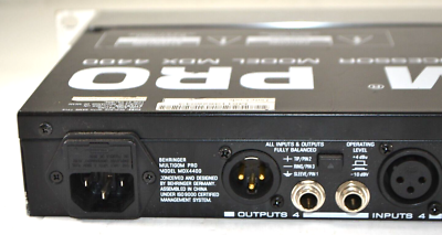 MULTICOM PRO BEHRINGER Audio Interactive Quad Dynamics Processor