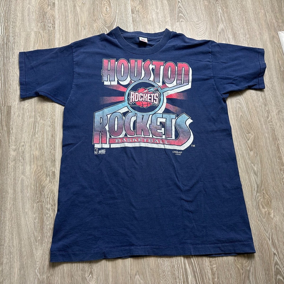 ミリタリーシャツ　NBA ロケッツ NBA Houston Rockets Vintage Graphic Navy Blue Red White T-Shirt