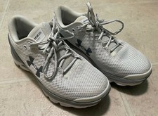 Under Armour Mens Charged Gemini 3023276-100 White Running Shoes Sneakers Sz 7.5