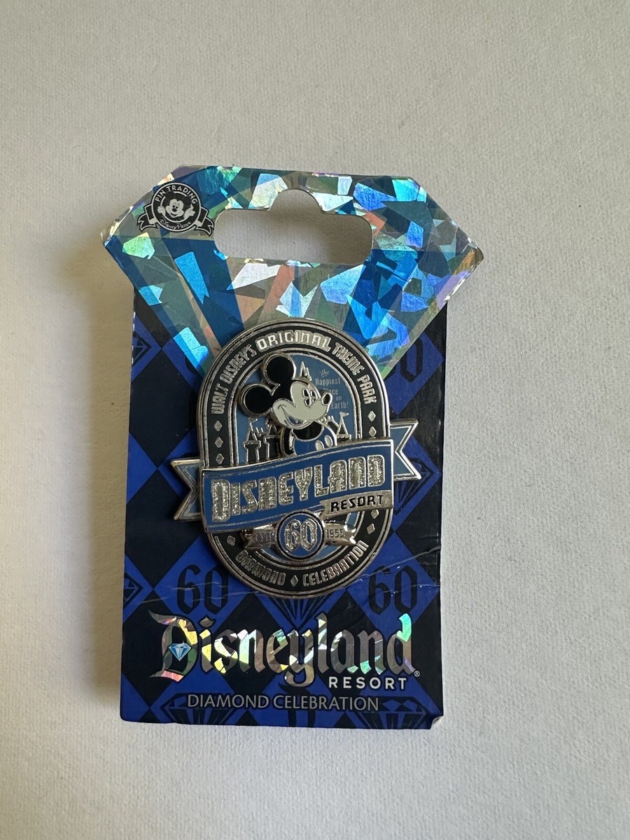 DLR 60th Mickey Mouse 60 Logo Diamond Celebration Event Disney Pin