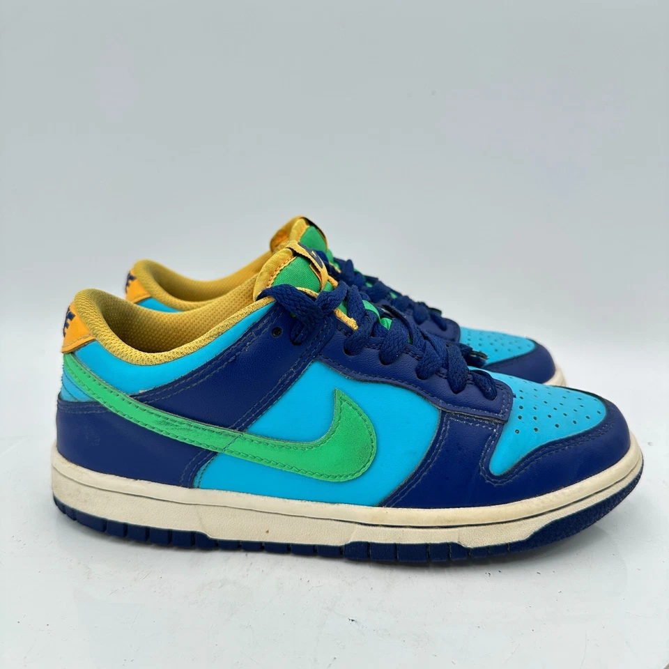 Nike Dunk низкий верхний All-Star молодежи размер 5Y женщин 6,5 DV1693-401 синий зеленый туфли - Изображение 4 из 4