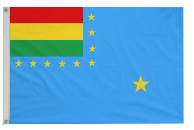 Bolivia Naval Ensign Flag with Eyelets - Handmade in the UK