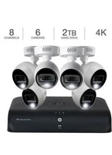 LOREX 4K UHD TD8712R8D6-E Security Surveillance 6 Camera 2TB 8-Channel Brand New