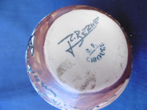 PETIT PICHET ANCIEN EN FAIENCE DE CIBOURE SIGNE JC BERNE - Picture 5 of 5