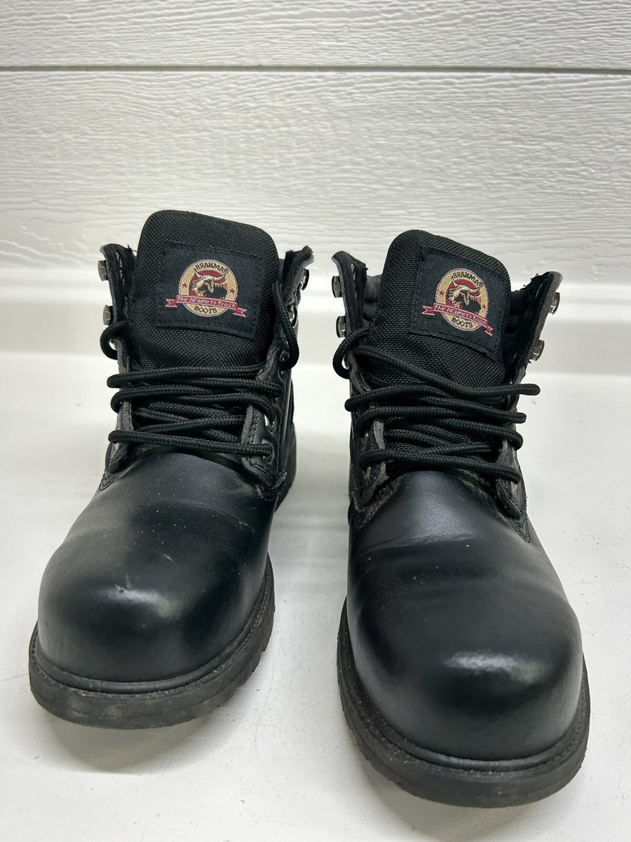 BRAHMA RAID Mens 6.5 Wide Steel Toe Work Safety Boots Black  display picture 2
