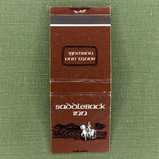 Vintage Matchbook Saddleback Inn Santa Ana Norwalk California Matches Unstruck