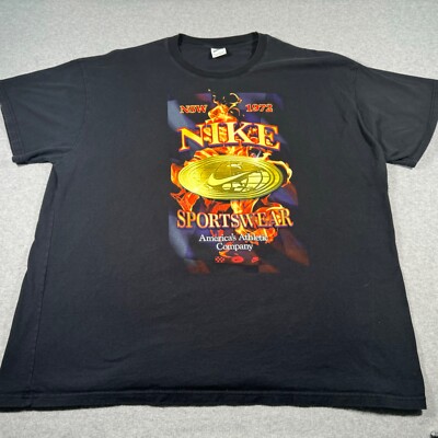 Nike Shirt Adult Extra Extra Large Black Athletic Sportswear Workout Swoosh Men