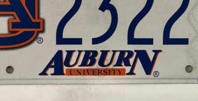 MS AUBURN UNIVERSITY TIGERS license plate 2322 Aubie Tiger AU | eBay