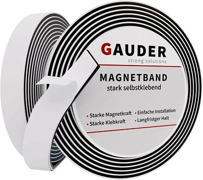 GAUDER Magnetband Schaumstoff 1,8mm-2mm- (3mm EXTRA STARK extrem selbstklebend)