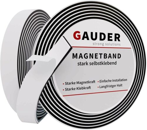 GAUDER Magnetband Schaumstoff 1,8mm-2mm- (3mm EXTRA STARK extrem selbstklebend) - Bild 1 von 15