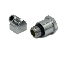 Oil Pressure Gauge Adapter Kit Chrome for Harley Models Big Twin Evo Shovelhead