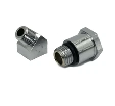 Oil Pressure Gauge Adapter Kit Chrome for Harley Models Big Twin Evo Shovelhead