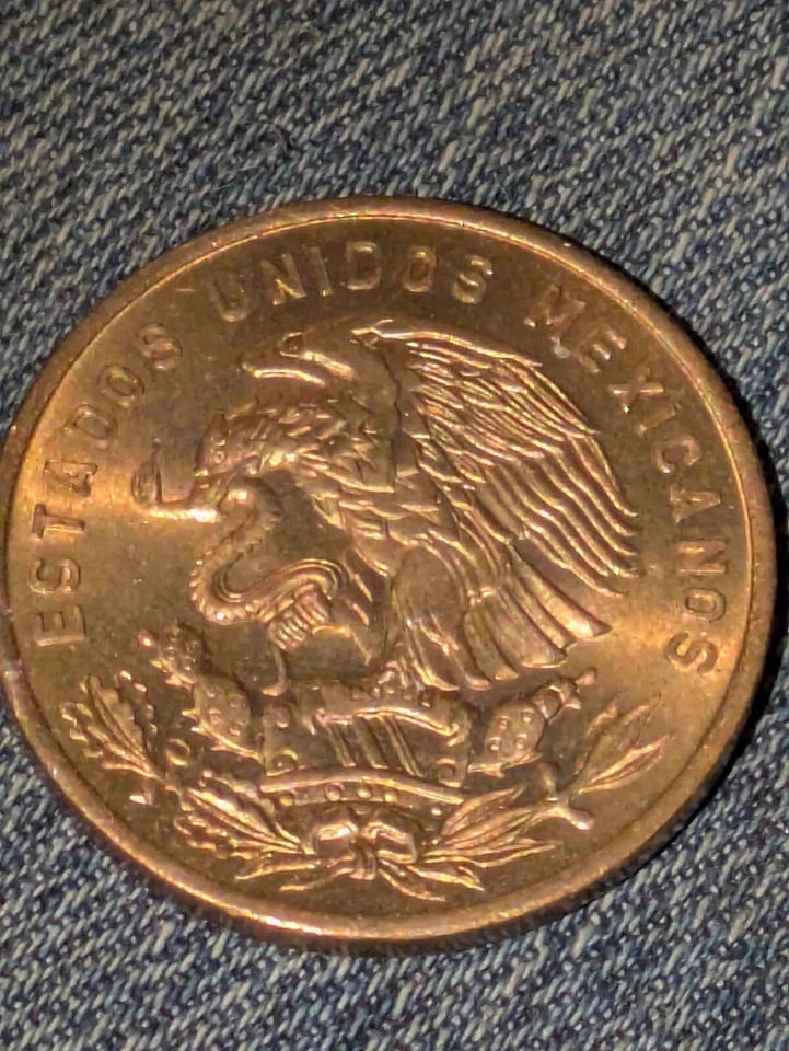 1964-MO 墨西哥 20 CENTAVOS "美分" 未流通硬币 全光泽! — 第 2/2 张图片