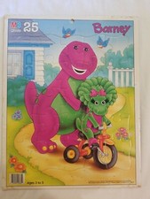 1993 Barney And Baby Bop 25 Piece Puzzle Milton Bradley complete