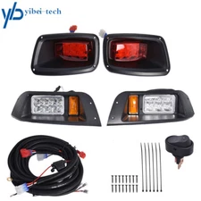 1996-13 Gas & Elec Golf Cart Fit For EZGO TXT LED Headlight w/ Tail Light Kit