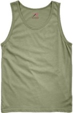 OD GREEN OLIVE DRAB ROTHCO 6701 MENS TANK TOPS ARMY CAMO GREEN T-SHIRT S TO 3X 