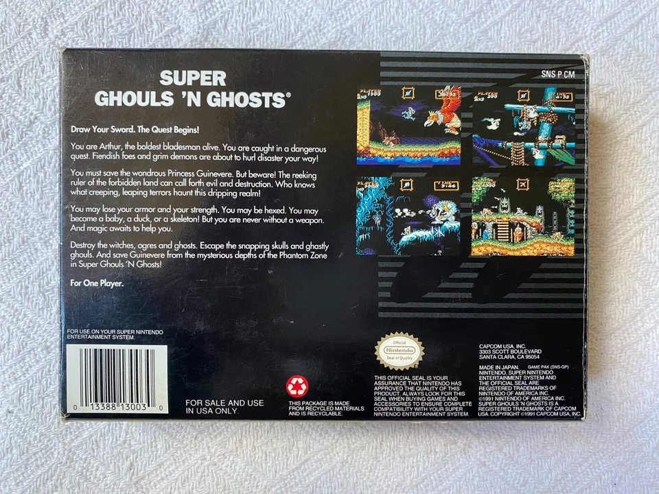 Super Ghouls N Ghosts SNES - NTSC-U/C USA VGC CIB - High Quality Packing - Image 4 of 4