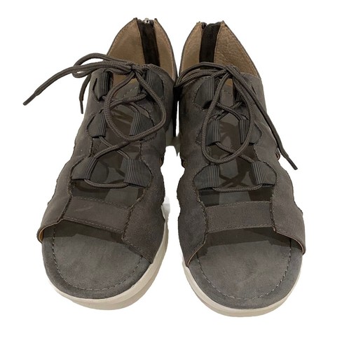 Gladiator Womens Sandals Wedge Sport Lace Open Toe Shoes Adrienne Vittadini Sz 9 - Picture 2 of 17