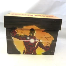 IRON MAN Printed Comic Short Box Storage 15"x8"x12" Marvel Comics SEE PICS