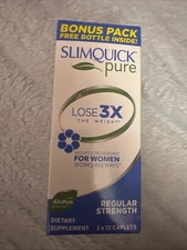 Slimquick Pure 3X Regular Strength Pills for Women 144 Caplets Exp 10/25 72 x 2
