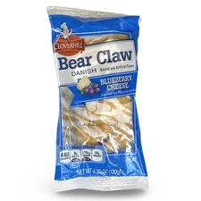 Cloverhill Bear Claws, Blueberry Cheese, Individually Packaged, Pack of 12