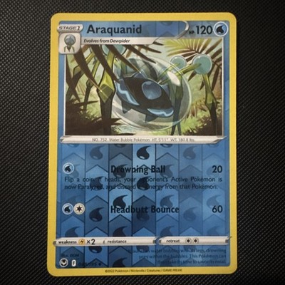 Araquanid 48 /195 Sword And Shield Silver Tempest Pokemon
