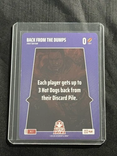 Bo Jackson Battle Arena Alpha Update Play Card SSP Back From the Dumps PL-7