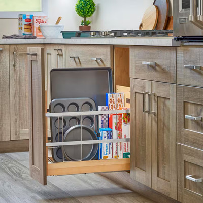 Wood Bakeware Pullout Organizer W/ Soft-Close