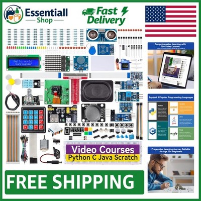 Beginner-Friendly Raspberry Pi Kit: 161 Projects & 70 Video Tutorials Included