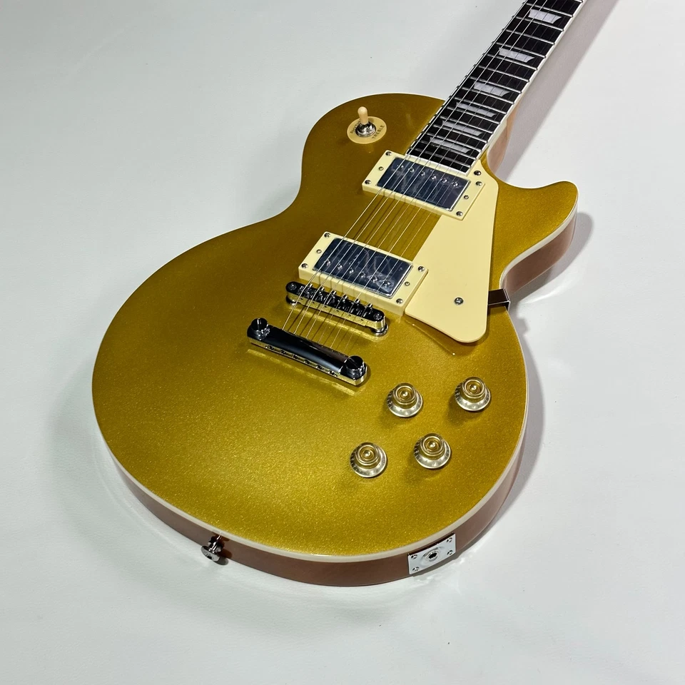 Guitarra elétrica LP dourada de alta qualidade pau-rosa escala corpo de mogno - Imagem 2 de 4