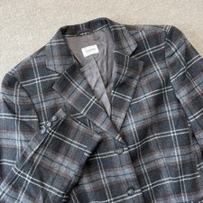 United Colors of Benetton Blazer Woman  s 42 Plaid Wool Made in Italy Jacket
