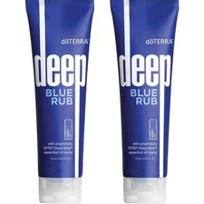 (2 PACK) DoTERRA Deep Blue doterra Rub Body Cream - 4 oz
