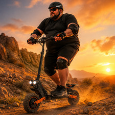 Free shipping 2400w dual motor all terrain full suspension electric scooter
