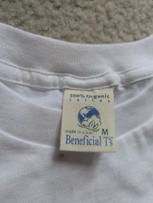 NEVER USED DEAD STOCK VINTAGE MADE IN USA 90S PATAGONIA BENEFICIAL T SHIRT MEN M
