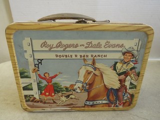 Vintage Roy Rogers And Dale Evand Double R Bar Ranch Metal Lunch Box