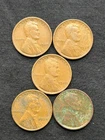 1927 P LINCOLN CENTS, 5 COIN LOT