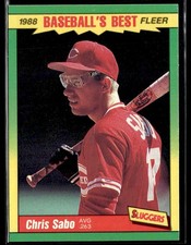 1988 Fleer Baseball's Best Sluggers vs. Pitchers #35 Chris Sabo Card 0501E
