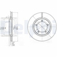 2X Delphi Bremsscheibe BG2534 FüR Bertone Daihatsu