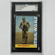 1977 Star Wars Wonder Bread #7 C-3PO SGC 7.5 Card