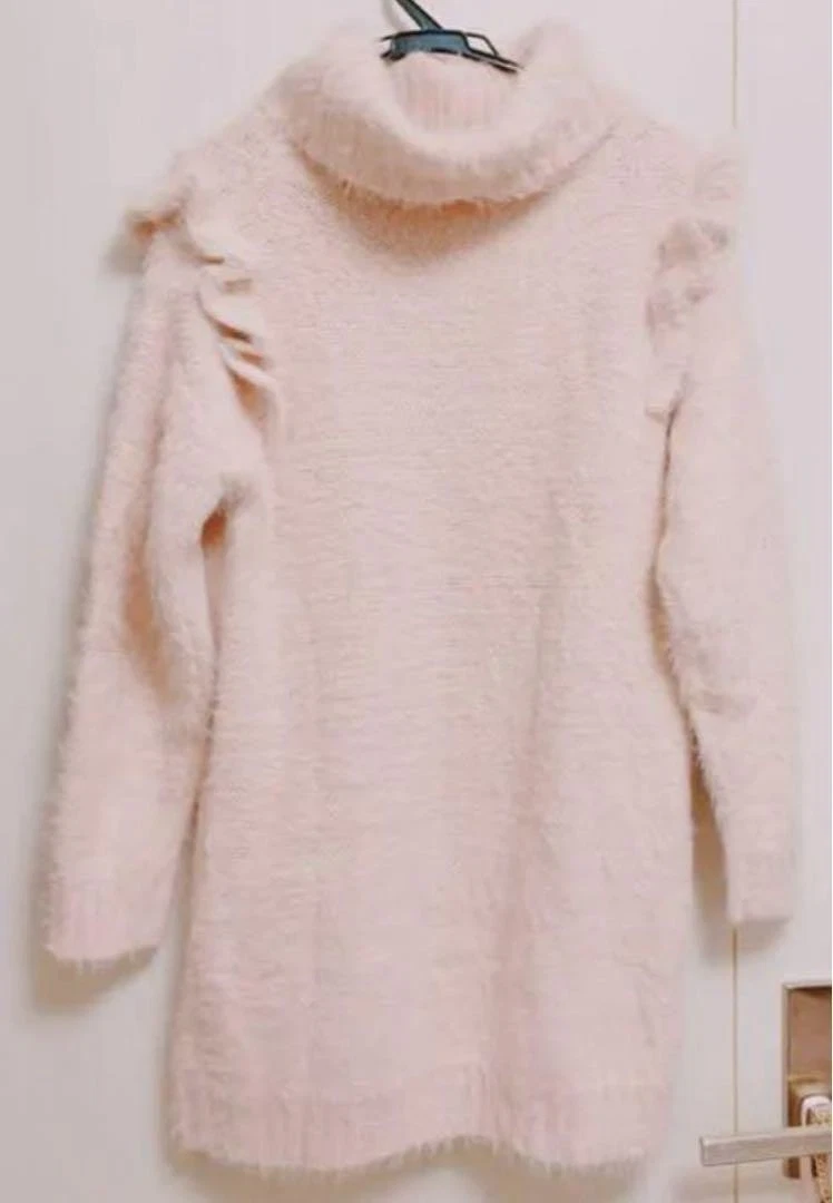 UNDERCOVER Abito in maglia con lacci rosa miele segreto