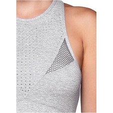 NWOT Lorna Jane Cool Off Excel Tank Light Gray Marl Racerback Tank Size Medium