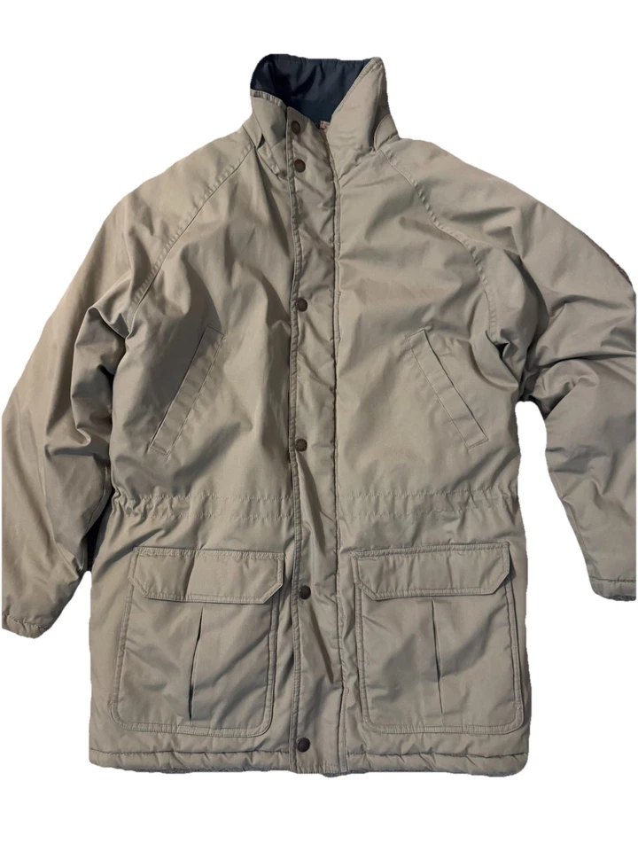 Vintage Field Stream Down Parka Puffer Jacket Coat Cinch Waist Men’s M - Image 3 of 4